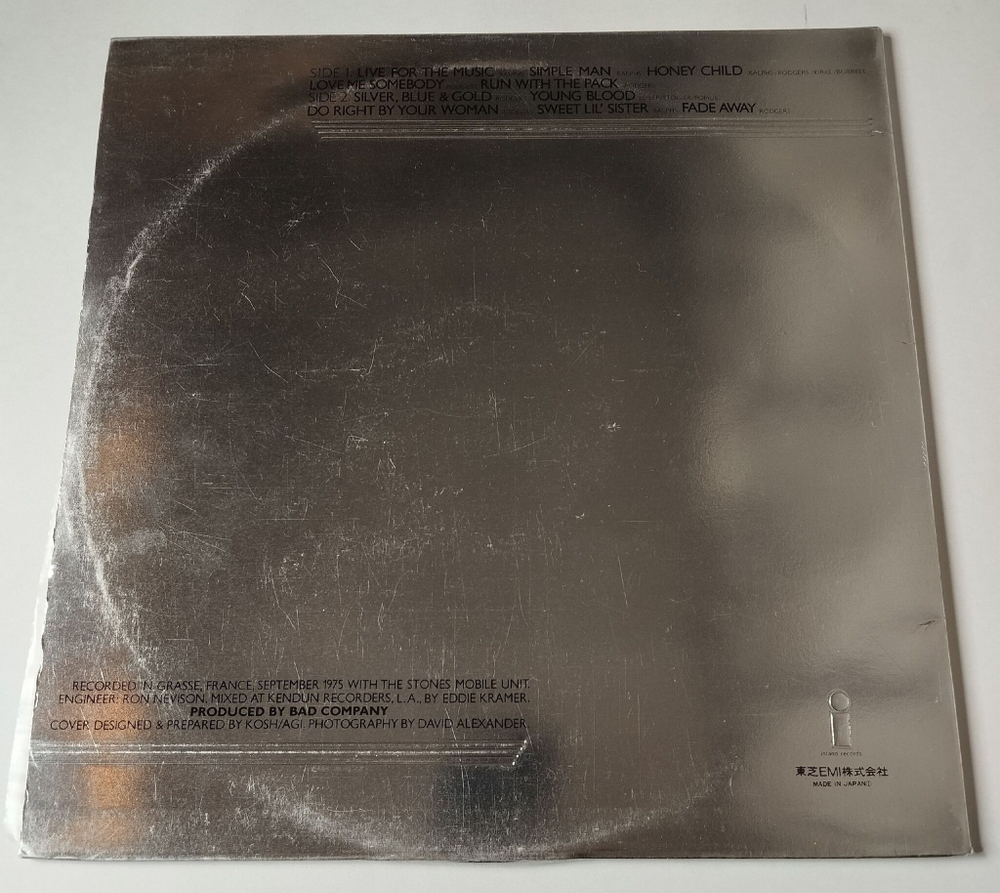 Винтажная виниловая пластинка LP Bad Company Run With The Pack (Japan 1976) (No Obi) ILS-80455