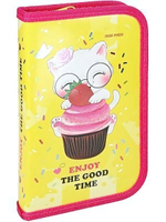 Пенал 1-секц, большой "Кошечка и маффин" (ПН-1329) глянц.ламинир. (Проф-пресс)
