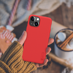 Усиленный защитный чехол красного цвета для iPhone 13 Mini, от Nillkin, серия Super Frosted Shield Pro