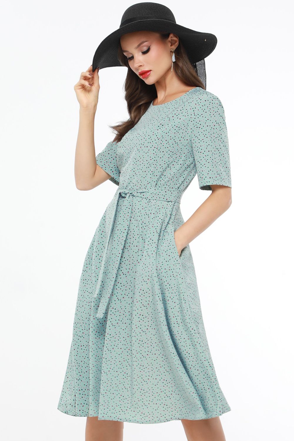 Платье Женский взгляд, грин DStrend (Акция)