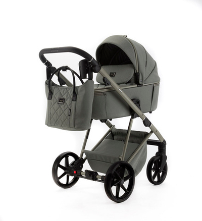 Детская универсальная коляска Adamex Delta Natura - DN-7 Salvia (шалфей, ткань)