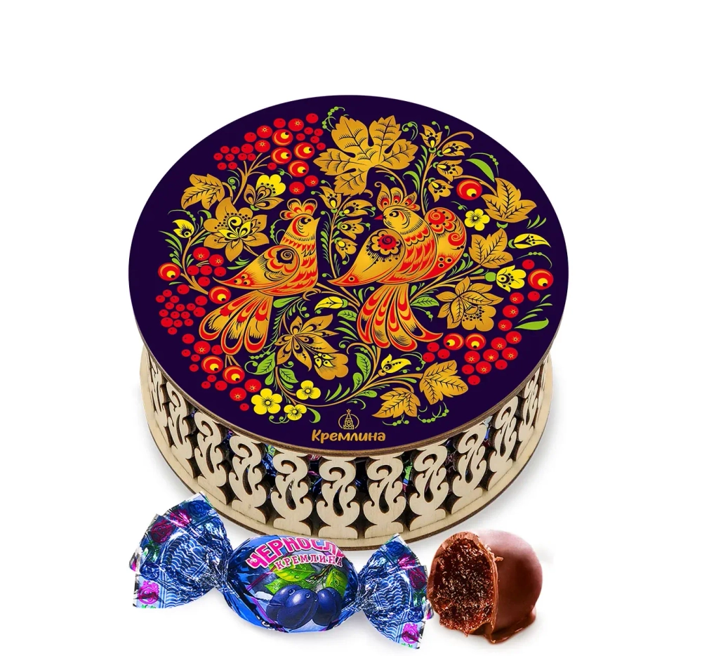 Конфеты глазированные "Чернослив Кремлина шоколадный"."Хохлома".