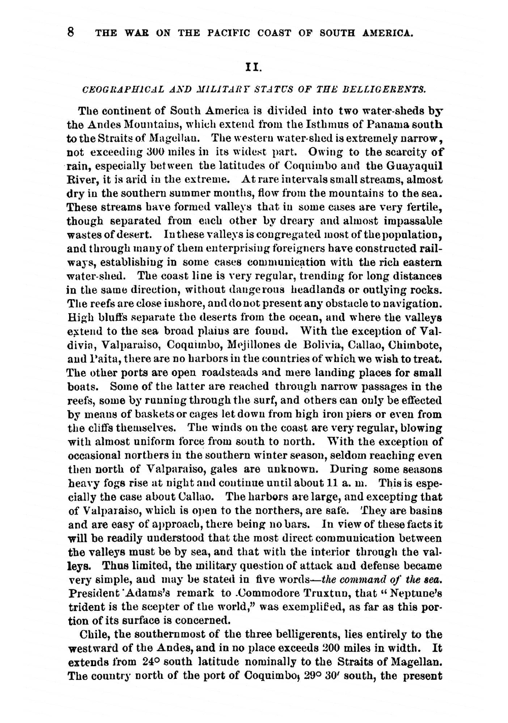 The War On the Pacific Coast of South America Between Chile and the Allied Republics of Peru and Bolivia: 1879-'81 | Theodorus Bailey Myers Mason