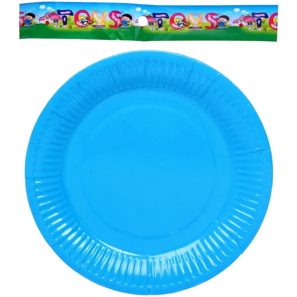 Тарелка бумажная 18 см в наборе 10 шт «Голубой»