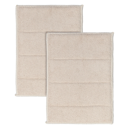 Набор салфеток-губок двухсторонних из микрофибры cozy clean, бежевые, 2 шт.