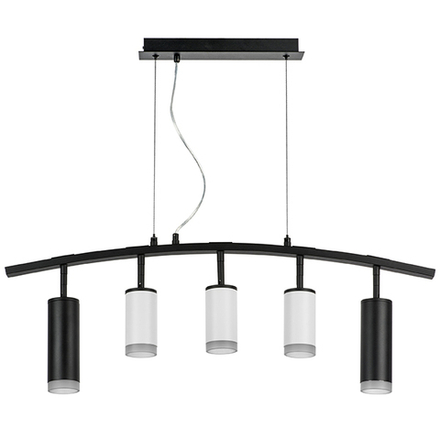 LR7358723630 Люстра RULLO 5х50W GU10 ЧЕРНЫЙ/БЕЛЫЙ (571735+214436-3+214487-2+202430-5)