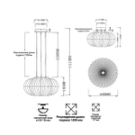 7720/36L PIKO LED SN 572 Светильник металл/стекло/прозрачный/золотой LED 36Вт 3000-6500K D400 IP20 пульт ДУ ANGELO