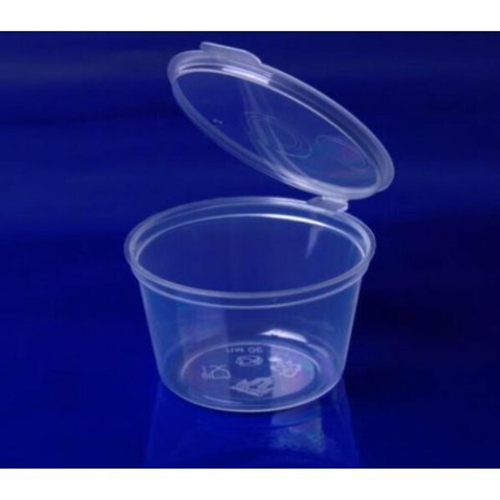 Контейнер для соуса с крышкой 30мл. (комплект 100 шт)