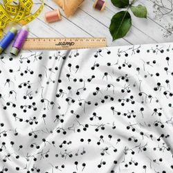 Ткань премиум габардин фантазия на тему горошин