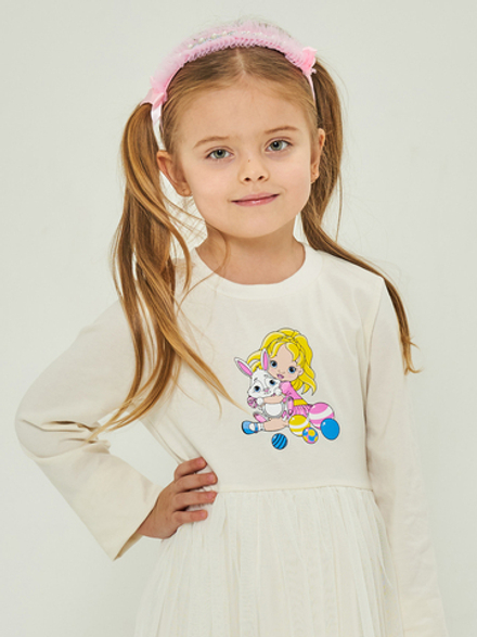 Платье «Девочка» молоко