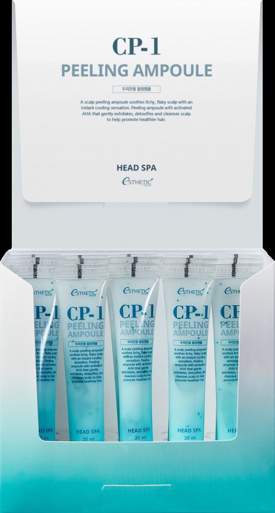Пилинг-сыворотка для кожи головы Esthetic House CP-1 Peeling Ampoule Глубокое Очищение (AHA- и BHA-кислоты и гранулы «Miracle Blue Capsules») 20 мл