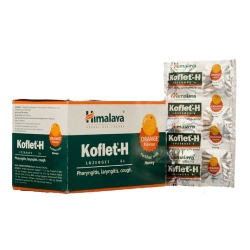 Леденцы для горла Himalaya Koflet Orange Honey Апельсин Мед, 6 шт