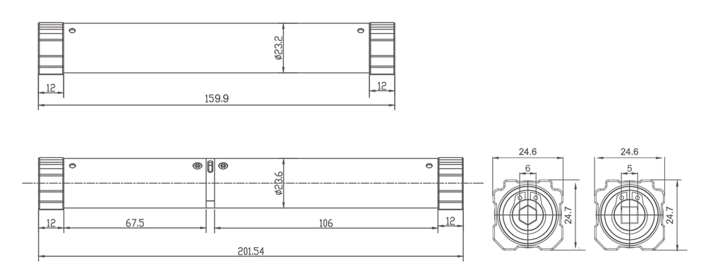 Привод AM24В-1/34-EL-II, радио, для римской шторы, 24V