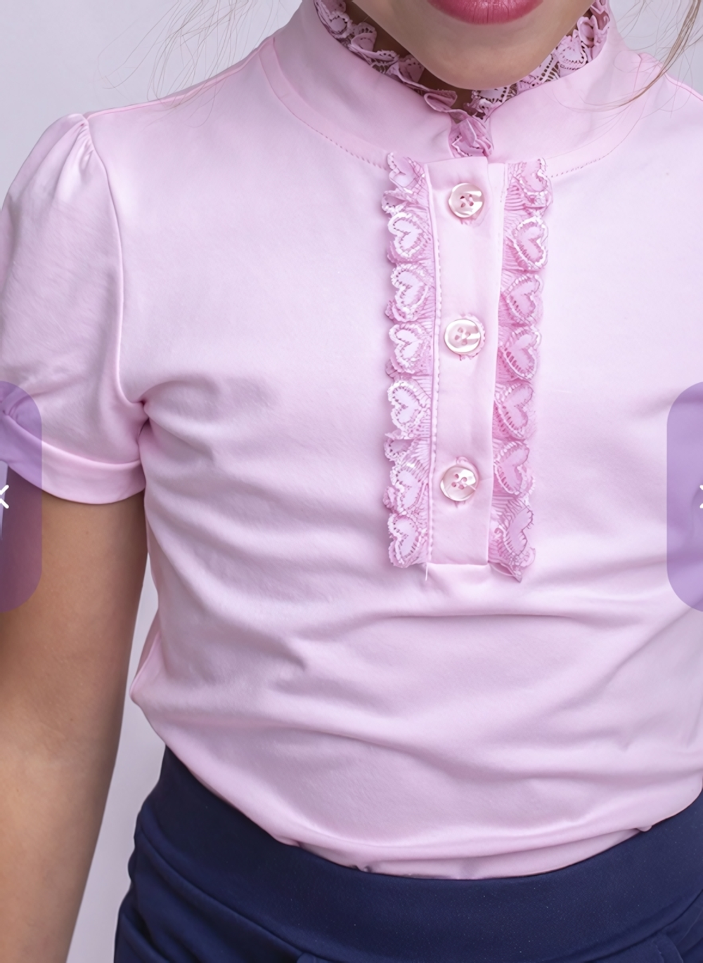 Футболка для девочек 0016/1_ШК21 розовый р.128 (Батик), 1 шт.