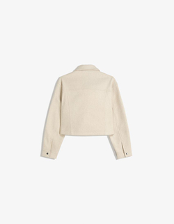 BERSHKA Куртка из мягкой ткани, песочный