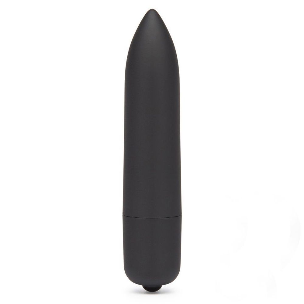 Черная вибропуля X-Basic Bullet Long One Speed - 9 см.