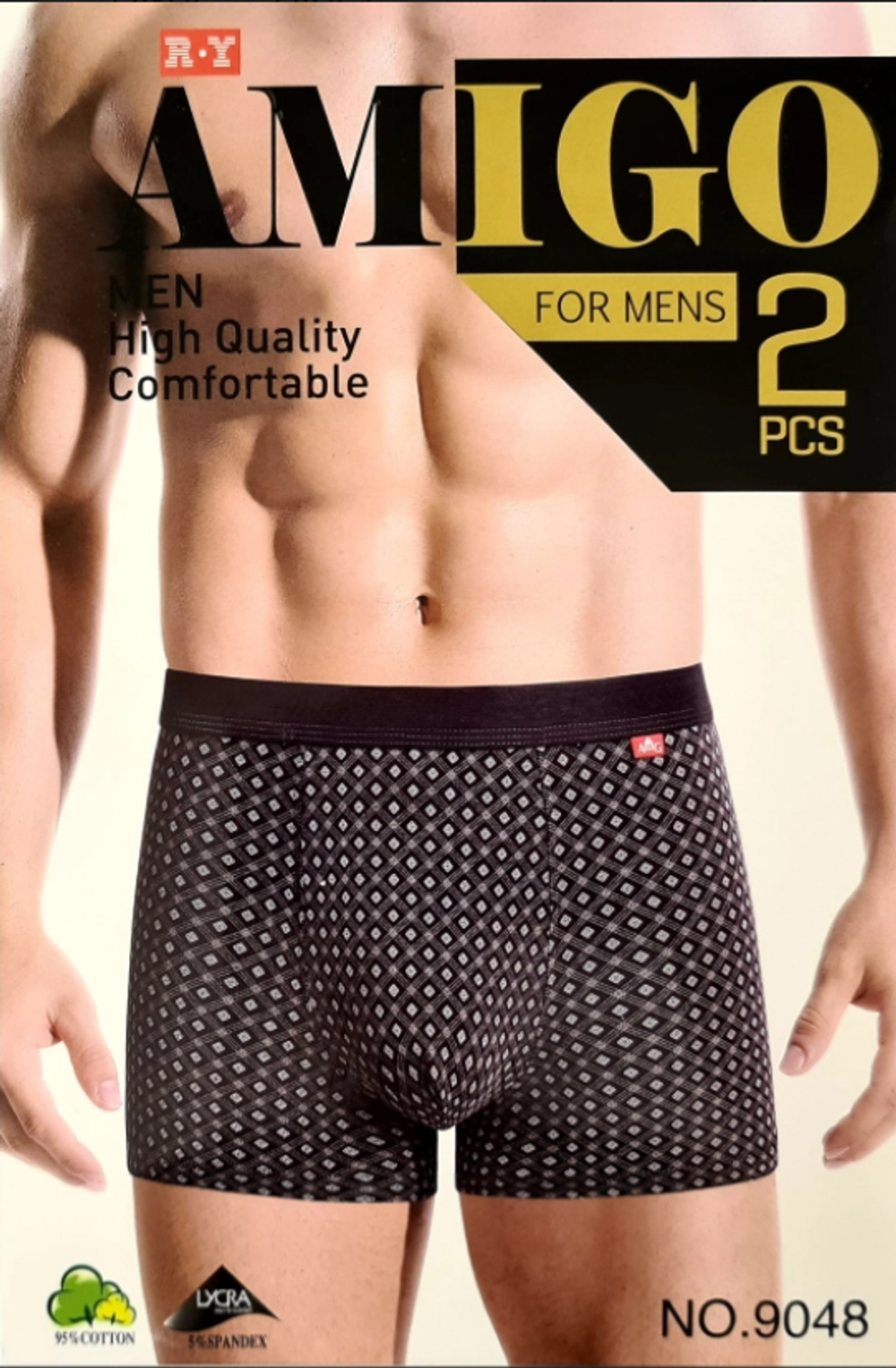 Боксеры муж. хлопок 3XL- 5X 9022 норма