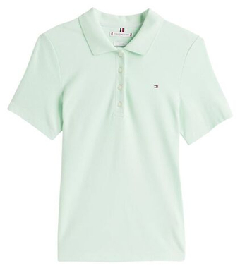 Женское поло Tommy Hilfiger 1985 Slim Pique Short Sleeves - зеленый