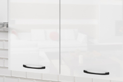 Кухонный гарнитур Жасмин экстра 1 3000мм (Белый глянец/Белый, Дуб бунратти)