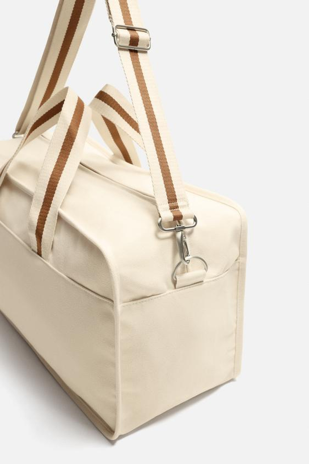 ZARA ДОРОЖНАЯ СУМКА С КОНТРАСТОМ, БЕЖЕВЫЙ