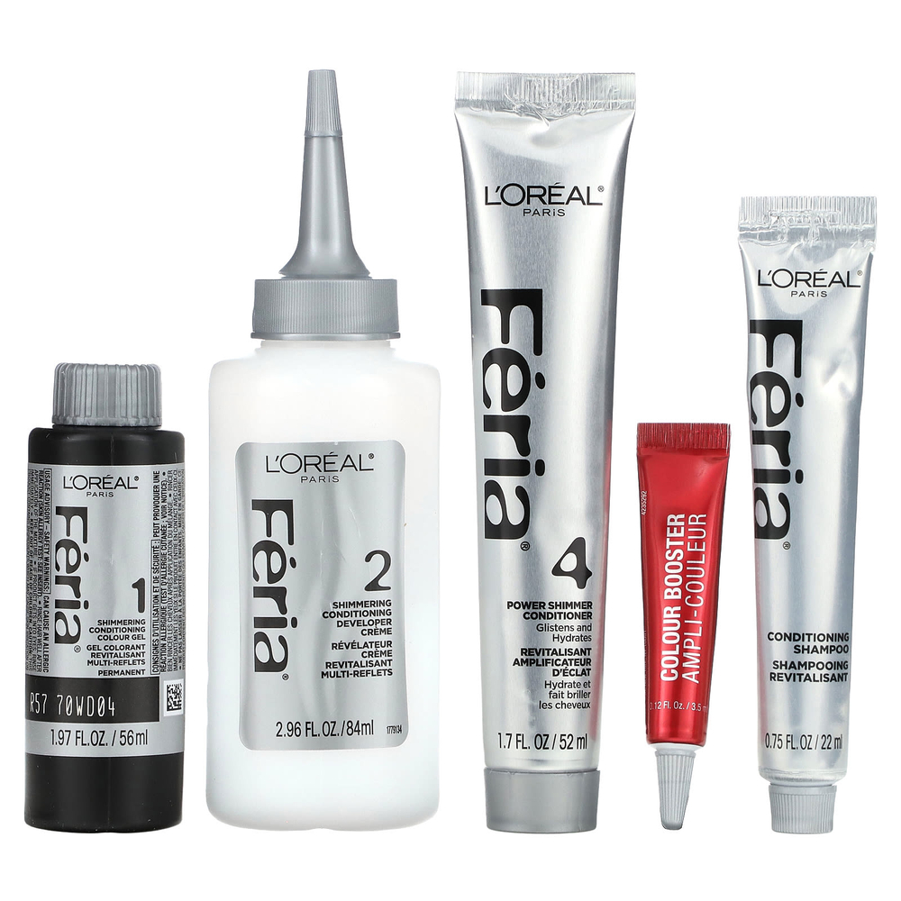 L'Oréal, Feria, красный, интенсивный мерцающий оттенок, R57 Cherry Crush, 1 применение