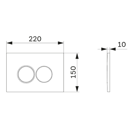 Клавиша смыва AM.PM Pro С L I070101 Белая глянцевая