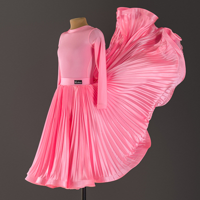 Lilia 22-02-01-С | Пышное платье гофре для спортивных бальных танцев | Vasileva Dance