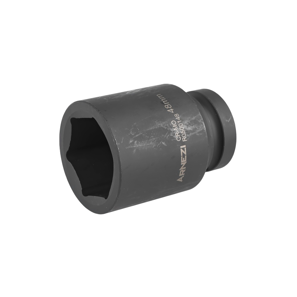 Головка ударная 1"DR 6-гр. 48 мм Cr-Mo удлиненная, на холдере ARNEZI R0500148
