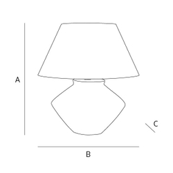 Zara Home Настольная лампа, цвет экрю/белый, 32 см