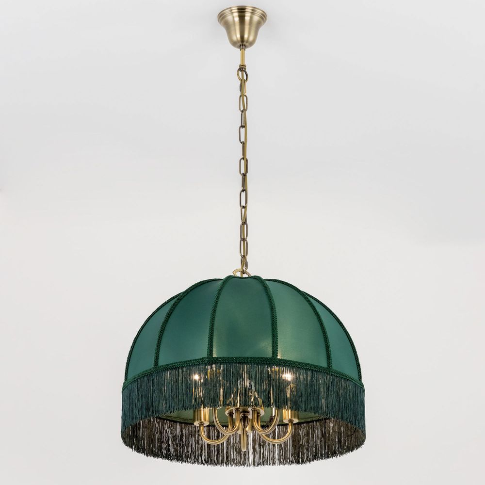 Citilux Базель CL407152 Люстра подвесная с зелёным абажуром