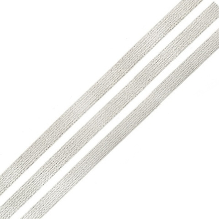 Резинка декоративная с прозрачными вставками Нейлон шир.050мм цв.серебро