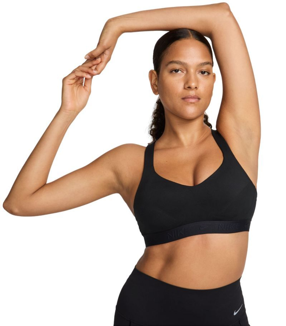 Теннисный бюстгальтер Nike Indy With Strong Support Padded Adjustable Sports Bra - Black
