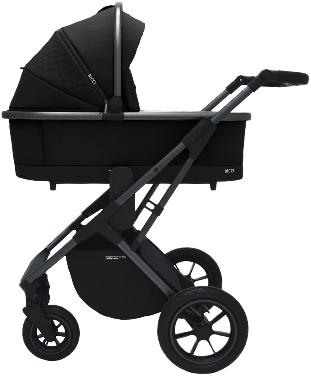 Коляска 3 в 1 Sweet Baby Ricci Air + автокресло Premier Grey Black (Air)