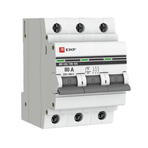 Выключатель нагрузки 3P 80А ВН-125 EKF PROxima (40.00 шт.)