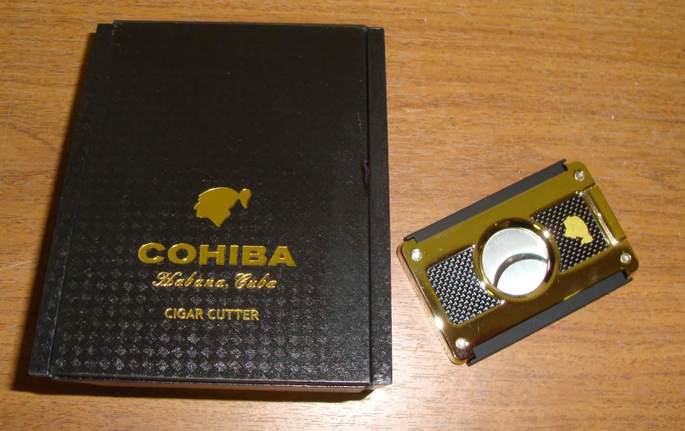 Гильотина для сигар металлическая с логотипом "Cohiba"