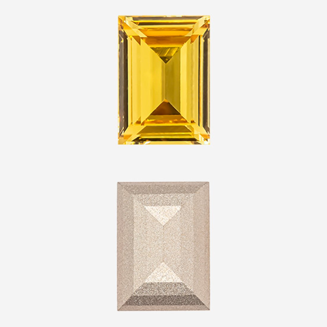 Кристалл Прямоугольник (Step Cut Fancy Stone), оттенок "Light Topaz", 14*10мм