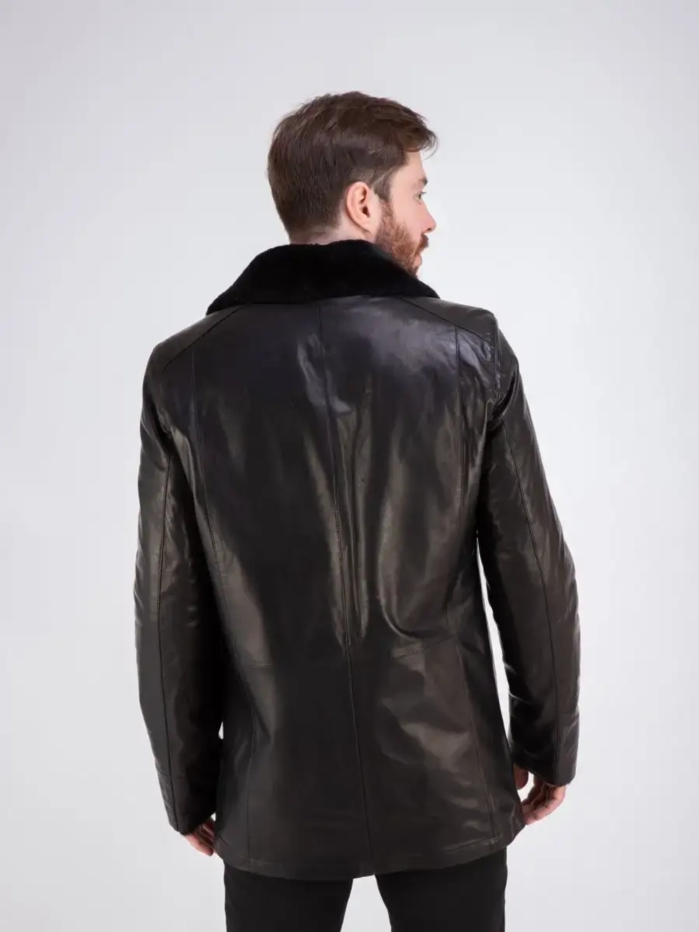 Дубленка мужская натуральная с мехом куртка зимняя Турция