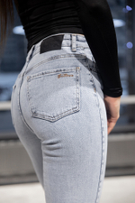 Джинсы Cloria Ravia 7014 клеш от колена с разрезами внизу