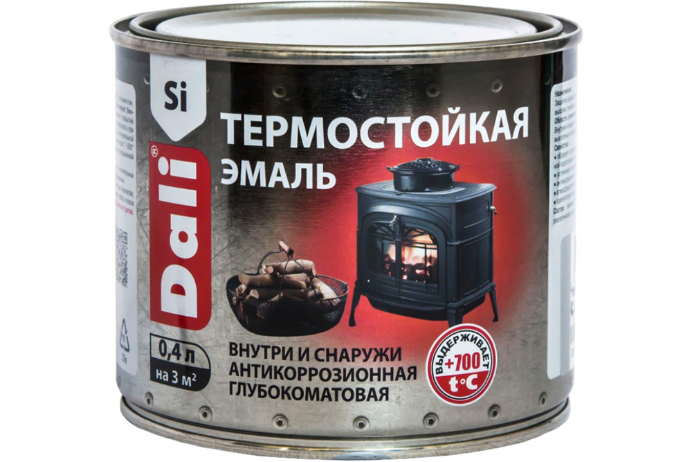 ЭМАЛЬ DALI ТЕРМОСТОЙКАЯ СЕРЕБРО 0,4Л