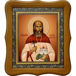 Сергий Нижнетагильский (Увицкий), священномученик, пресвитер. Икона на холсте.