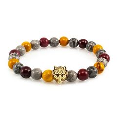 Браслет с бусиной волка