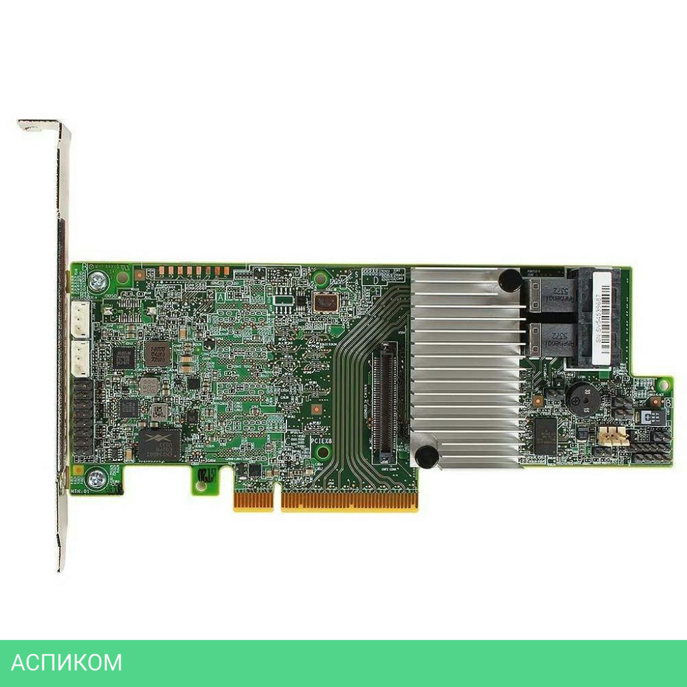 Контроллер LSI 9361-8I SGL 12Gb/s, RAID 0/1/10/5/6/50/60, 8i ports, 1Gb (LSI00417)