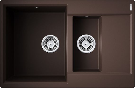 Мойка Daisen 78-2T-DC Tetogranit/темный шоколад(арт.4993534)