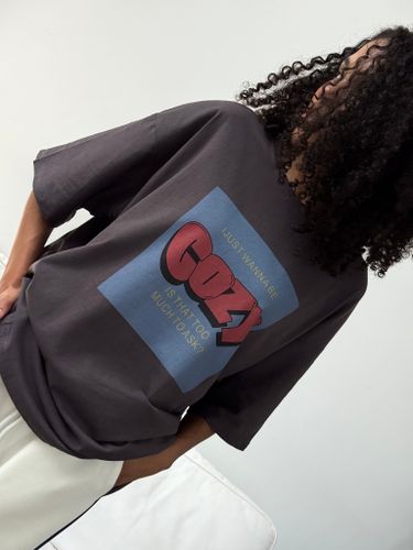 Графитовая футболка оверсайз Cozy