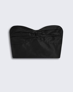 Топ-корсет из тафты черный