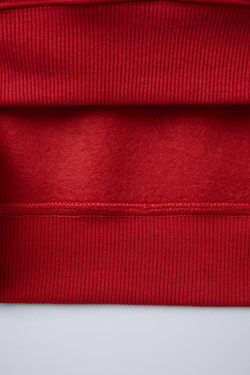 ZARA ХУДИ В СТИЛЕ ПРЕППИ, КРАСНЫЙ