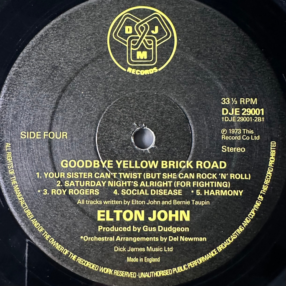 Elton John ‎– Goodbye Yellow Brick Road 2LP (Англия 1976г.)