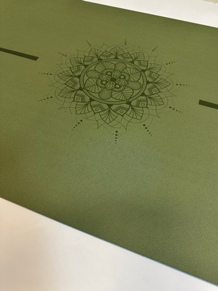 УЛЬТРАцепкий 100% каучуковый коврик для йоги New Arrows Olive 185*68*0,5 см