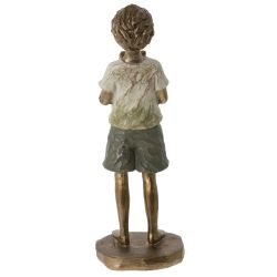 GAEM Фигурка декоративная "Мальчик с кошкой", L5,5 W4,5 H16 см