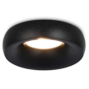 Светильник встраиваемый, GU10, D95xH35мм, IP20, черный, без лампы